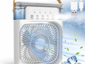 Portable Mini Cooler Rechargeable Air Conditioner Water Cooler Small AC for Office, Home Cooling, Summer Fan Hot or Cold USB Compatible Tumbler Bottle 3 Fast Speed (AC Cooler