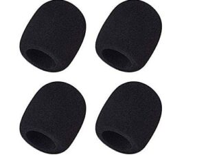 4 Pcs Handheld Stage Microphone Windscreen Foam Microphone Cover (Black)