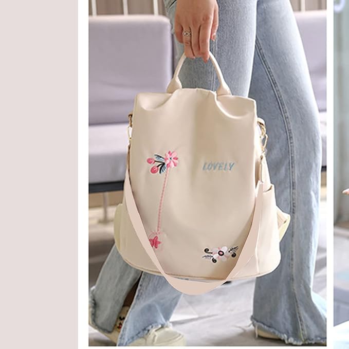 New Flower Embroidered Artistic National Style Oxford Small Capacity Women's Bag Generation Backpack
