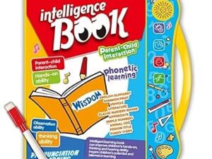Intelligence Book Sound Book for Children, English Letters & Words Learning Book, Phonetic Learning Book, Fun Educational Toys. Numbers, Shapes Learning Book for Kids - Multicolor